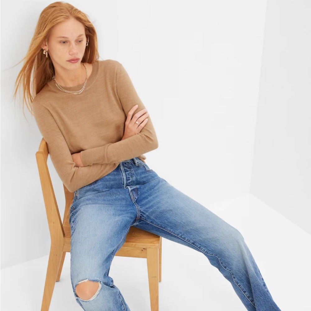 Gap 100% Merino Wool Sweater - Camel Tan